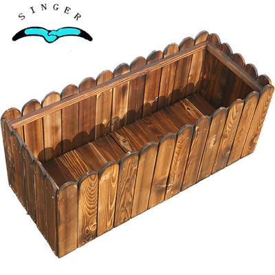 Most popular high durable carbonized wood flower pot